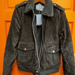 HUMAN SCALES  REAL SUADE BOMBER SIZE LARGE